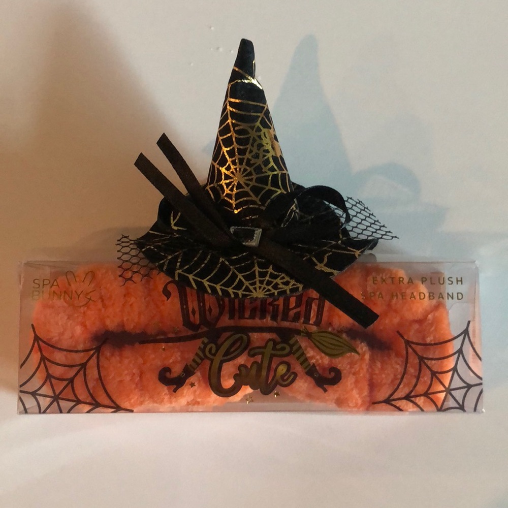 Halloween wicked cute nwt extra plush spa headband with hat